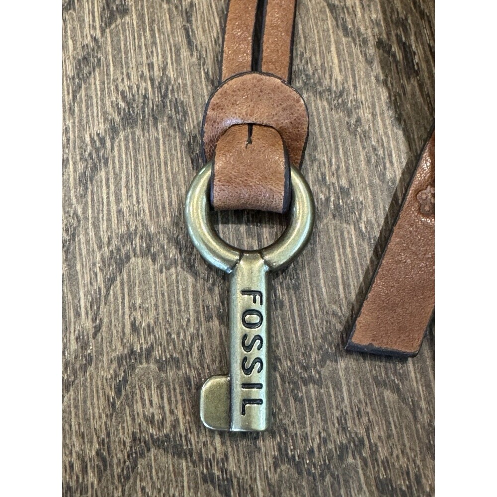 Fossil Key Multicolor Patchwork Leather Boho Cros… - image 4